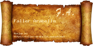 Faller Arabella névjegykártya